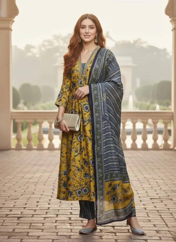 Vibrant_Cotton_Blend_Anarkali_Style_Printed_Suit_with_Dupatta