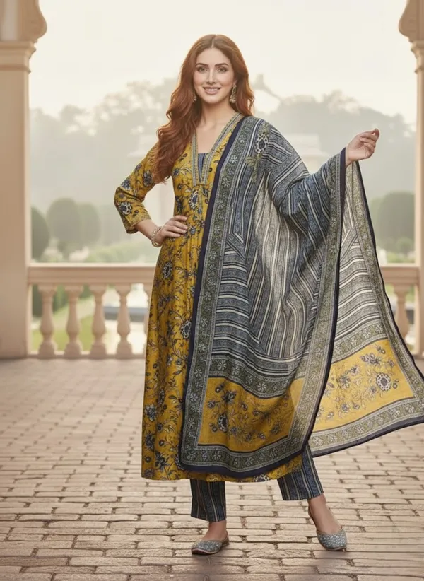 Vibrant_Cotton_Blend_Anarkali_Style_Printed_Suit_with_Dupatta