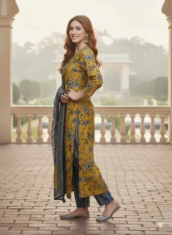 Vibrant_Cotton_Blend_Anarkali_Style_Printed_Suit_with_Dupatta