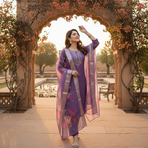 Regal_Purple_Silk_Suit_Set_with_Floral_Dupatta_-_Jewel_Tone_Purple_Look_with_Handpainted_Florals