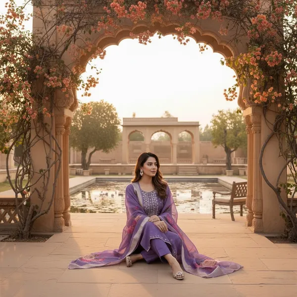 Regal_Purple_Silk_Suit_Set_with_Floral_Dupatta_-_Jewel_Tone_Purple_Look_with_Handpainted_Florals