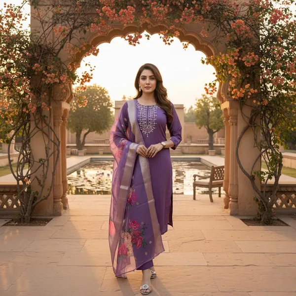 Regal_Purple_Silk_Suit_Set_with_Floral_Dupatta_-_Jewel_Tone_Purple_Look_with_Handpainted_Florals