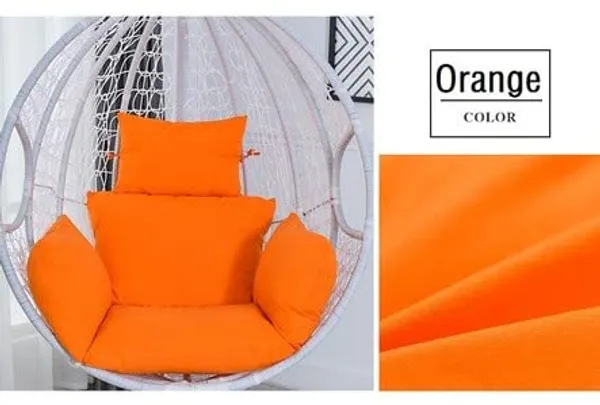 Orange_Microfibre_Cushion_For_Hanging_Basket_Swing_Chair_For_Outdoor_Egg_Swing_Chair/Garden_Swing,_Seat_Padded_Pillow_Polyester_Designer_Cushion
