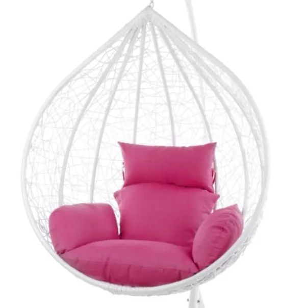 Pink_Cushion_For_Hanging_Basket_Swing_Chair_-_Outdoor_Egg_Chair/Garden_Seat_Padded_Pillow,_Polyester_Designer_Cushion