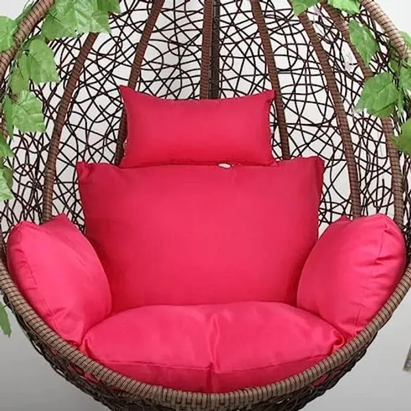 Pink_Cushion_For_Hanging_Basket_Swing_Chair_-_Outdoor_Egg_Chair/Garden_Seat_Padded_Pillow,_Polyester_Designer_Cushion
