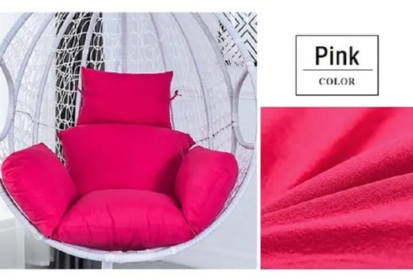 Pink_Cushion_For_Hanging_Basket_Swing_Chair_-_Outdoor_Egg_Chair/Garden_Seat_Padded_Pillow,_Polyester_Designer_Cushion