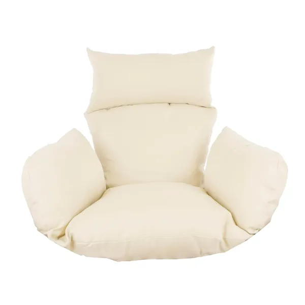 White_Microfibre_Cushion_For_Hanging_Basket_|_Outdoor_Egg_Swing_Chair_Polyester_Designer_Cushion