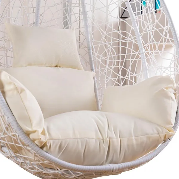 White_Microfibre_Cushion_For_Hanging_Basket_|_Outdoor_Egg_Swing_Chair_Polyester_Designer_Cushion