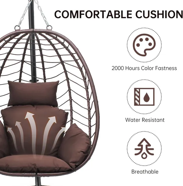 Brown_Microfibre_Cushion_For_Hanging_Basket_|_Outdoor_Egg_Swing_Chair_Polyester_Designer_Cushion