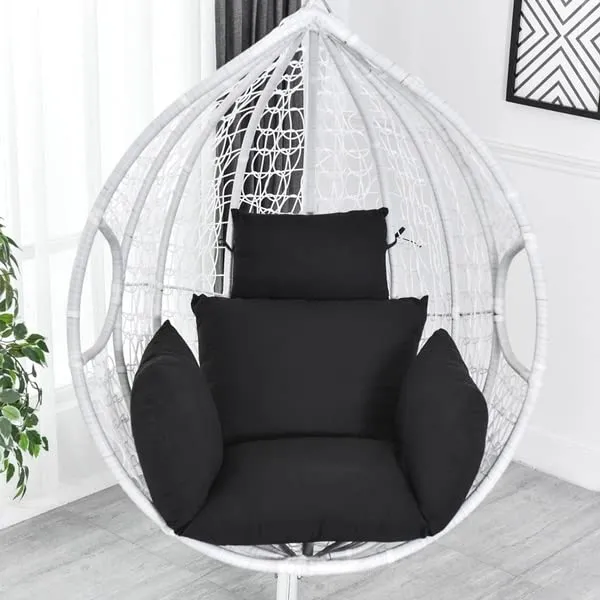 Black_Microfibre_Cushion_For_Hanging_Basket_|_Outdoor_Egg_Swing_Chair_Polyester_Designer_Cushion