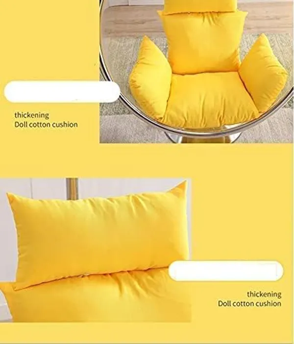 Yellow_Microfibre_Cushion_For_Hanging_Basket_Swing_Chair_For_Outdoor_Egg_Swing_Chair/Garden_Swing,_Seat_Padded_Pillow_Polyester_Designer_Cushion