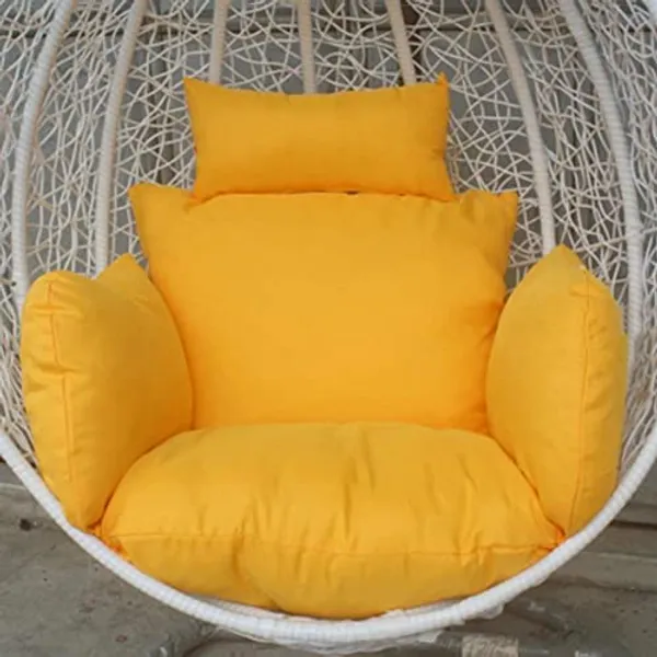 Yellow_Microfibre_Cushion_For_Hanging_Basket_Swing_Chair_For_Outdoor_Egg_Swing_Chair/Garden_Swing,_Seat_Padded_Pillow_Polyester_Designer_Cushion