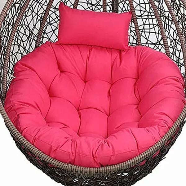 Pink_Microfibre_Cushion_For_Hanging_Basket_Round_Shape_Swing_Chair_Cushions_For_Outdoor_Egg_Swing_Chair_Garden_Swing,_Seat_Padded_Pillow_Cushion