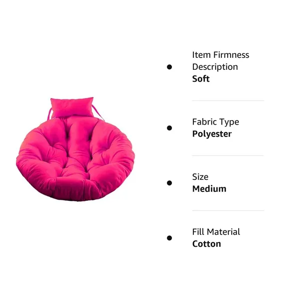 Pink_Microfibre_Cushion_For_Hanging_Basket_Round_Shape_Swing_Chair_Cushions_For_Outdoor_Egg_Swing_Chair_Garden_Swing,_Seat_Padded_Pillow_Cushion