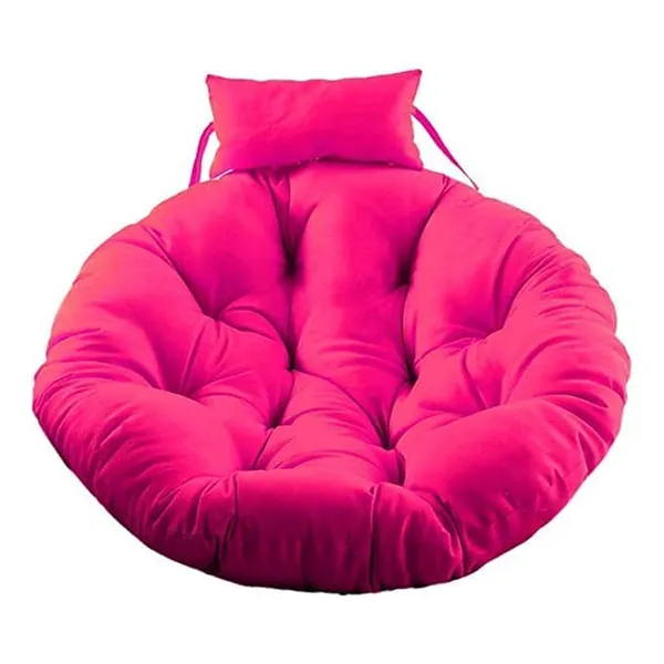 Pink_Microfibre_Cushion_For_Hanging_Basket_Round_Shape_Swing_Chair_Cushions_For_Outdoor_Egg_Swing_Chair_Garden_Swing,_Seat_Padded_Pillow_Cushion