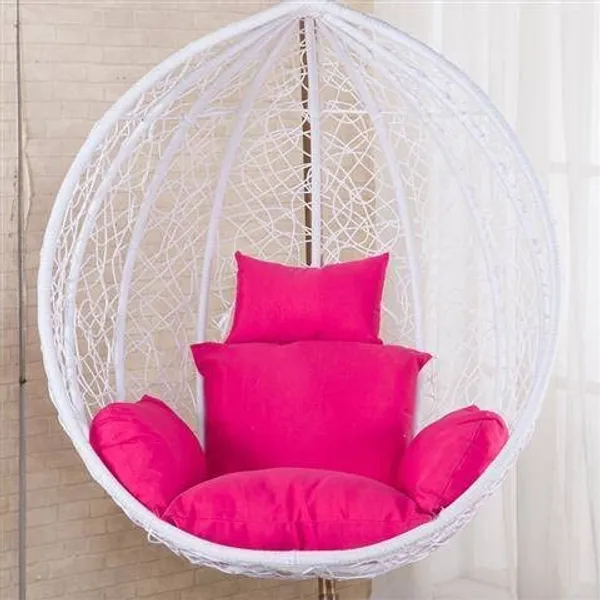 Pink_Microfibre_Cushion_For_Hanging_Basket_Round_Shape_Swing_Chair_Cushions_For_Outdoor_Egg_Swing_Chair_Garden_Swing,_Seat_Padded_Pillow_Cushion
