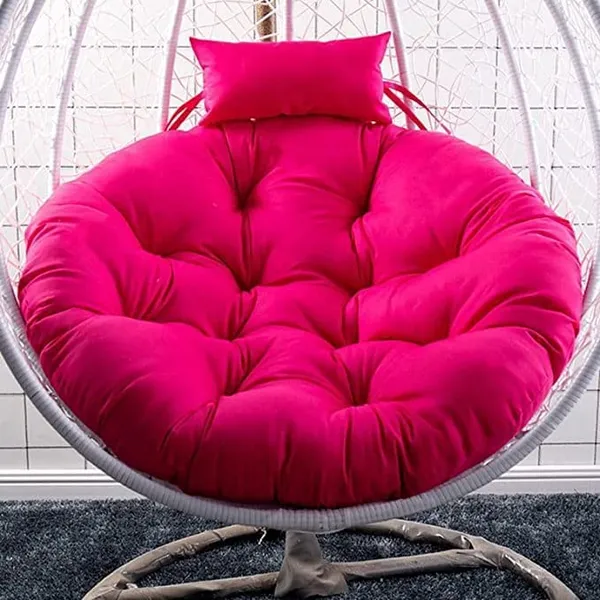 Pink_Microfibre_Cushion_For_Hanging_Basket_Round_Shape_Swing_Chair_Cushions_For_Outdoor_Egg_Swing_Chair_Garden_Swing,_Seat_Padded_Pillow_Cushion