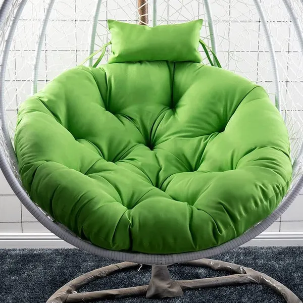 Green_Microfibre_Cushion_For_Hanging_Basket_|_Outdoor_Egg_Swing_Chair_Padded_Pillow_Cushion