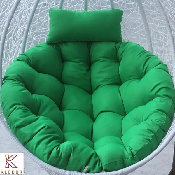 Green_Microfibre_Cushion_For_Hanging_Basket_|_Outdoor_Egg_Swing_Chair_Padded_Pillow_Cushion