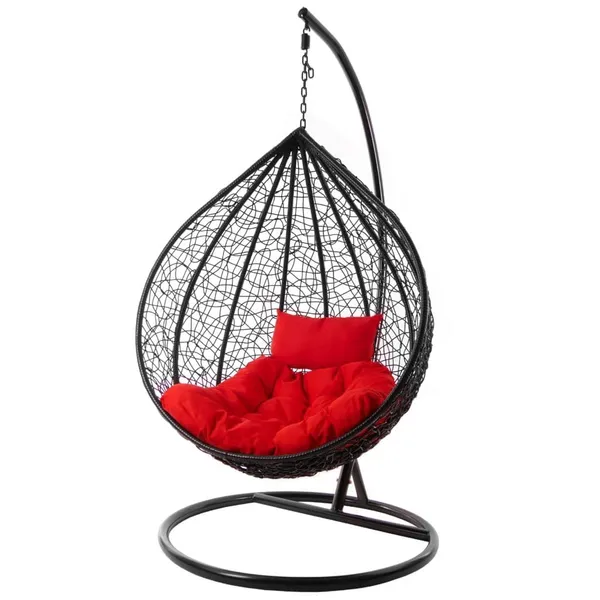 Red_Microfibre_Cushion_For_Hanging_Basket_Round_Shape_Swing_Chair_Cushions_For_Outdoor_Egg_Swing_Chair_Garden_Swing,_Seat_Padded_Pillow_Cushion