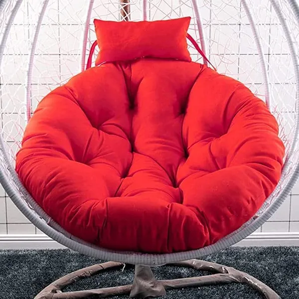 Red_Microfibre_Cushion_For_Hanging_Basket_Round_Shape_Swing_Chair_Cushions_For_Outdoor_Egg_Swing_Chair_Garden_Swing,_Seat_Padded_Pillow_Cushion