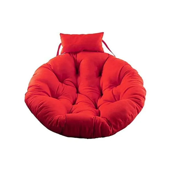 Red_Microfibre_Cushion_For_Hanging_Basket_Round_Shape_Swing_Chair_Cushions_For_Outdoor_Egg_Swing_Chair_Garden_Swing,_Seat_Padded_Pillow_Cushion