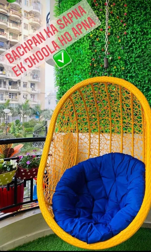Blue_Microfibre_Cushion_For_Hanging_Basket_Round_Shape_Swing_Chair_Cushions_For_Outdoor_Egg_Swing_Chair_Garden_Swing,_Seat_Padded_Pillow_Cushion