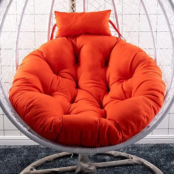 Orange_Microfibre_Cushion_For_Hanging_Basket_Round_Shape_Swing_Chair_Cushions_For_Outdoor_Egg_Swing_Chair_Garden_Swing,_Seat_Padded_Pillow_Cushion