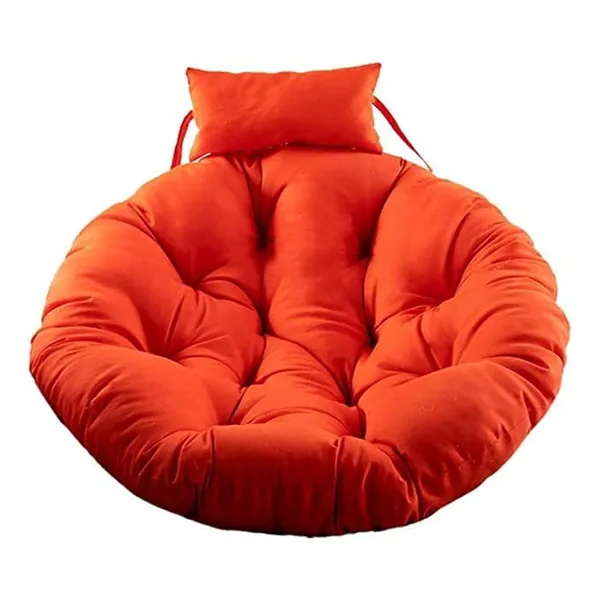 Orange_Microfibre_Cushion_For_Hanging_Basket_Round_Shape_Swing_Chair_Cushions_For_Outdoor_Egg_Swing_Chair_Garden_Swing,_Seat_Padded_Pillow_Cushion