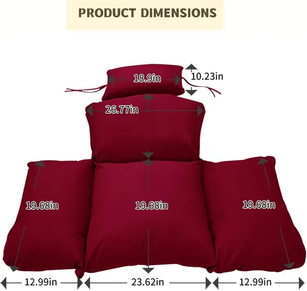 Maroon_Microfibre_Cushion_For_Hanging_Basket_|_Egg_Chair_Polyester_Designer_Cushion