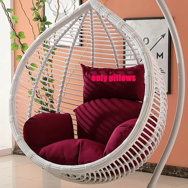 Maroon_Microfibre_Cushion_For_Hanging_Basket_|_Egg_Chair_Polyester_Designer_Cushion