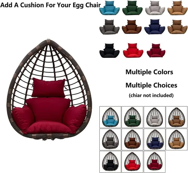 Maroon_Microfibre_Cushion_For_Hanging_Basket_|_Egg_Chair_Polyester_Designer_Cushion
