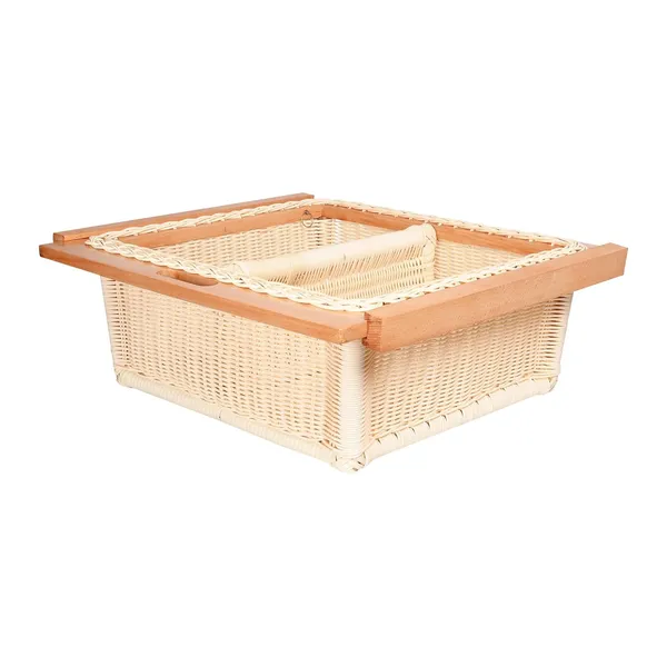 Beige_Round_Pvc_Wicker_Basket_With_Partition_For_Modular_Kitchen,_Stylish_&_Durable_Storage_Organizer_For_Cabinets_&_Drawers