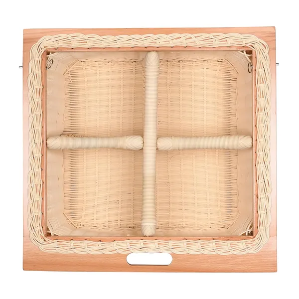 Beige_Round_Pvc_Wicker_Basket_With_Double_Partition_For_Modular_Kitchen,_Stylish_&_Durable_Storage_Organizer_For_Cabinets_&_Drawers