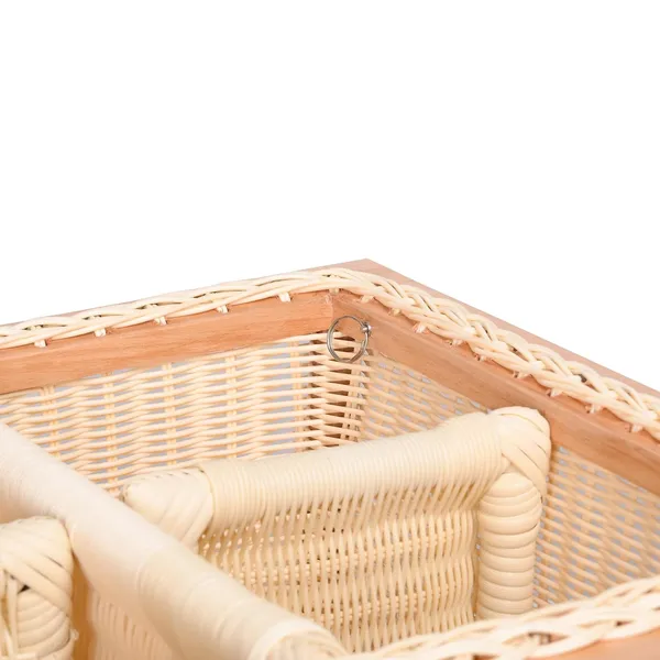 Beige_Round_Pvc_Wicker_Basket_With_Double_Partition_For_Modular_Kitchen,_Stylish_&_Durable_Storage_Organizer_For_Cabinets_&_Drawers