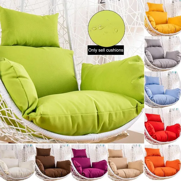 Green_Microfibre_Cushion_For_Hanging_Basket_Swing_Chair_-_Outdoor_Egg_Chair_Garden_Seat_Padded_Pillow,_Polyester_Designer_Cushion