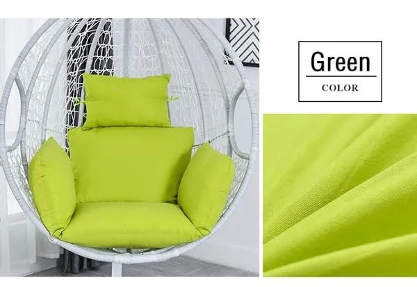 Green_Microfibre_Cushion_For_Hanging_Basket_Swing_Chair_-_Outdoor_Egg_Chair_Garden_Seat_Padded_Pillow,_Polyester_Designer_Cushion