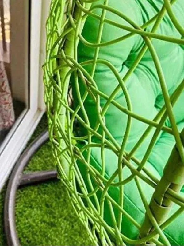 Green_Microfibre_Cushion_For_Hanging_Basket_Swing_Chair_-_Outdoor_Egg_Chair_Garden_Seat_Padded_Pillow,_Polyester_Designer_Cushion