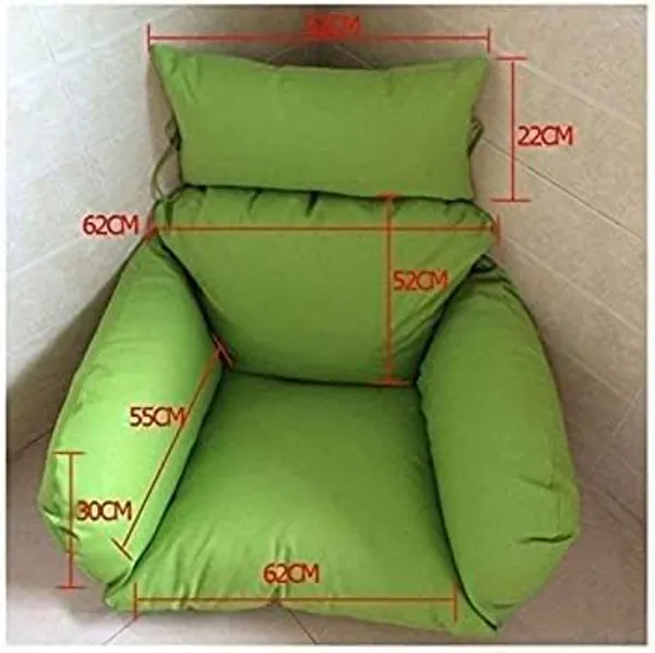 Green_Microfibre_Cushion_For_Hanging_Basket_Swing_Chair_-_Outdoor_Egg_Chair_Garden_Seat_Padded_Pillow,_Polyester_Designer_Cushion