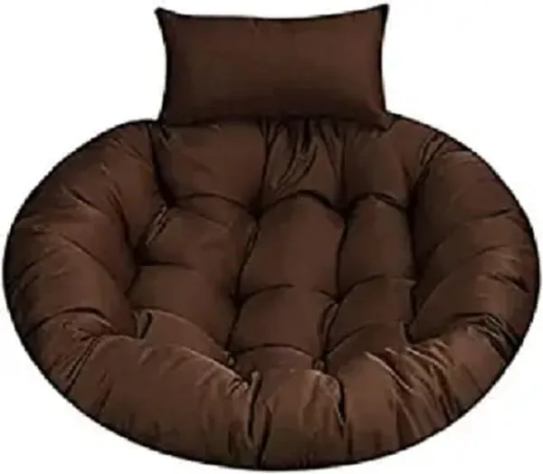 Brown_Microfibre_Cushion_For_Hanging_Basket_Round_Shape_Swing_Chair_Cushions_For_Outdoor_Egg_Swing_Chair_Garden_Swing,_Seat_Padded_Pillow_Cushion
