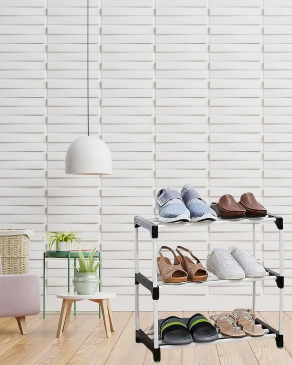 White_&_Black_Shoe_Rack_For_Home_3_Tier_Plastic_Shoe_Stand_Multipurpose_Foldable_&_Stackable_Shoe_Storage_Organizer_Lightweight_Durable_Shoes_Rack_For_Bedroom,_Entryway,_Hallway_Furniture