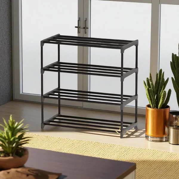 Black_Shoe_Rack_4_Tier_Shoe_Rack_With_Shelf,_Folding_Shoe_Rack_For_Bedroom,_Living_Room,_Entryway,_,_Shoerack,_Footwear_Stand_For_Home,_Shoe_Rack_Plastic,_Shoe_Rack_With_4_Layer