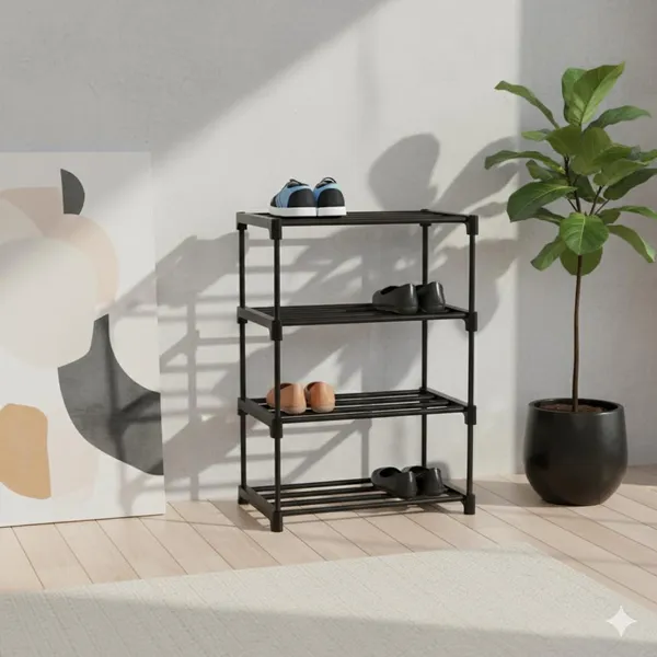 Black_Shoe_Rack_4_Tier_Shoe_Rack_With_Shelf,_Folding_Shoe_Rack_For_Bedroom,_Living_Room,_Entryway,_,_Shoerack,_Footwear_Stand_For_Home,_Shoe_Rack_Plastic,_Shoe_Rack_With_4_Layer