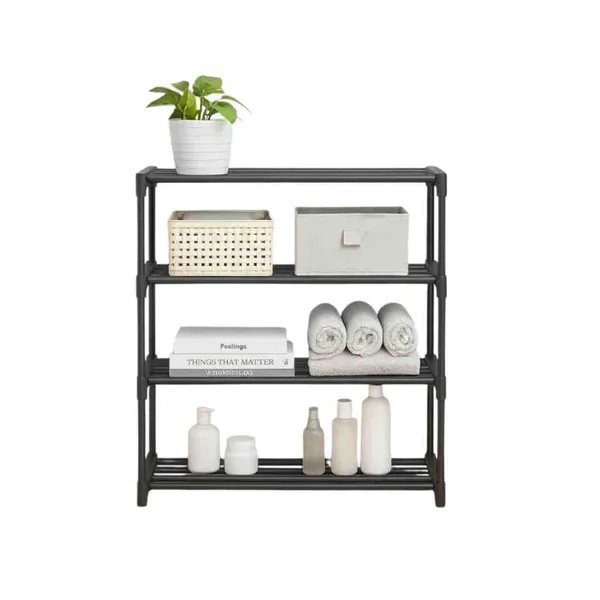 Black_Shoe_Rack_4_Tier_Shoe_Rack_With_Shelf,_Folding_Shoe_Rack_For_Bedroom,_Living_Room,_Entryway,_,_Shoerack,_Footwear_Stand_For_Home,_Shoe_Rack_Plastic,_Shoe_Rack_With_4_Layer