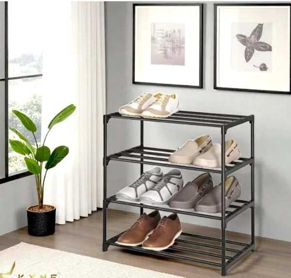 Black_4-Layer_Footwear_Storage_Stand_For_Entryway_&_Bedroom
