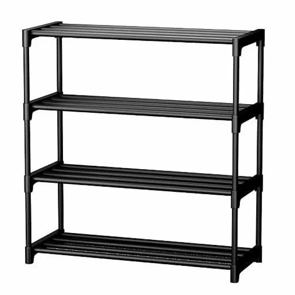 Black_Shoe_Rack_With_Shelf_|_For_Bedroom,_Entryway_&_Living_Room__(4_Layer)