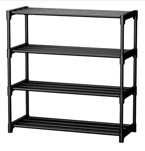 Black_Shoe_Rack_4_Tier_Shoe_Rack_With_Shelf,_Folding_Shoe_Rack_For_Bedroom,_Living_Room,_Entryway,_,_Shoerack,_Footwear_Stand_For_Home,_Shoe_Rack_Plastic,_Shoe_Rack_With_4_Layer