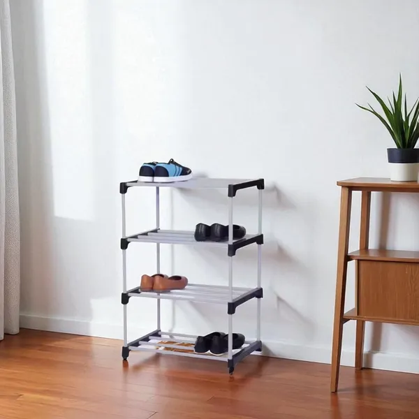 White_&_Blue_4_Layer_Multipurpose_Shoe_Rack_Foldable_Shoe_Stand_For_Home,_Bedroom_&_Entryway_Durable_Footwear_Storage_Organizer_(4_Layer)