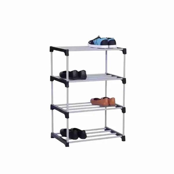 White_&_Blue_4_Layer_Multipurpose_Shoe_Rack_Foldable_Shoe_Stand_For_Home,_Bedroom_&_Entryway_Durable_Footwear_Storage_Organizer_(4_Layer)
