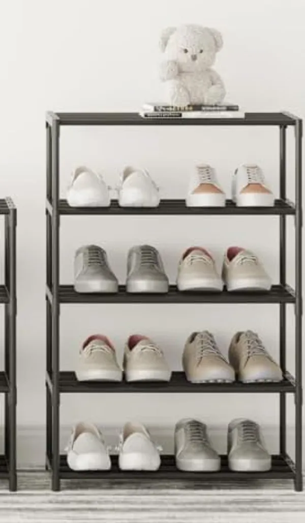 Black_Shoe_Rack_Organiser_|__Compact_Footwear_Stand_Plastic_5_Shelf